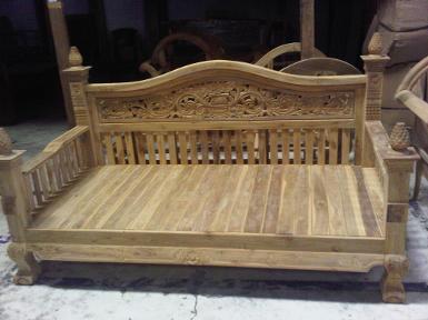 ฺำฺBench 100A teak wood with carving size 200x80cm