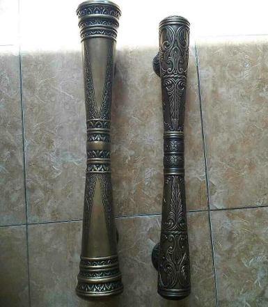 Brass door handle Item price/each Code ACPT18 size long 600 mm.