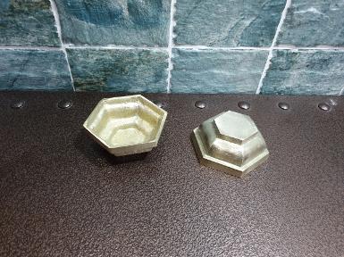 Hexagon base brass accessories Item Code Hexagon75 size wide 75 mm. high 30 mm.