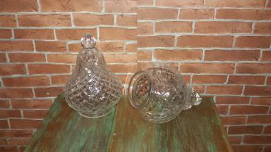 Cut glass lamp shade Code LS001A size hole 75 mm long 18.5 cm.wide13 cm.